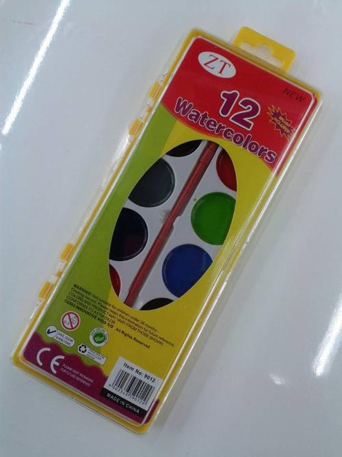 厂家直销 16色固体粉饼水彩颜料 环保颜料套装美术用品 特价批发